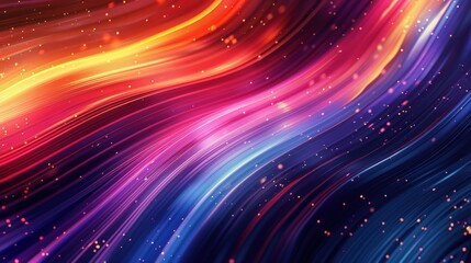 Obraz premium Design a futuristic background with dynamic lines in a spectrum of multicolor hues, perfect for high-energy digital media and video games