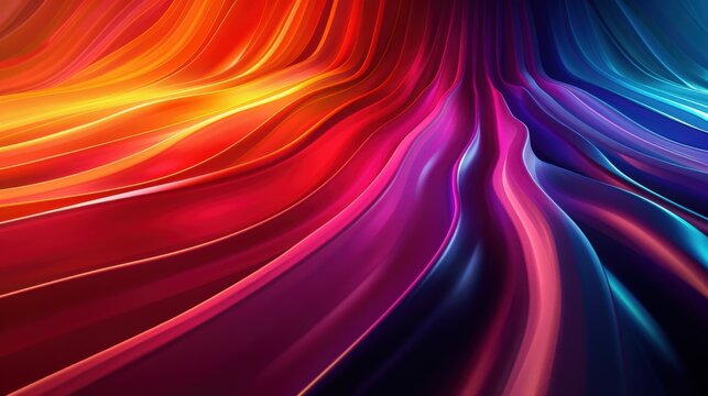 Generate a visually engaging futuristic backdrop with vibrant multicolor lines, highlighting dynamic patterns for digital presentations and gaming