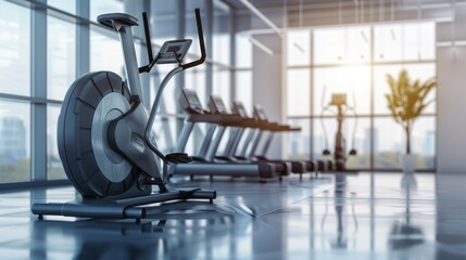 Fototapeta premium Fitness Equipment in a Modern Gym
