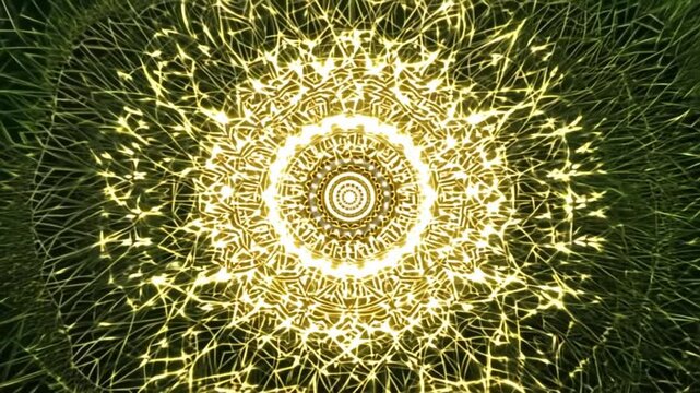 Mandala 4k motion background banner, meditation or psychedelic graphic design pattern, motion video 