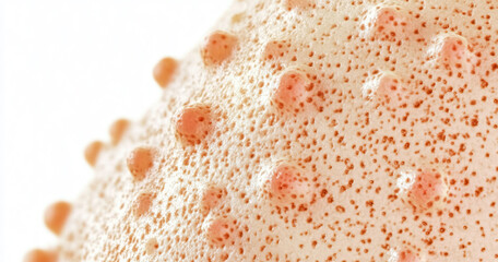 Close up of skin with raised spots and blisters. Generative ai