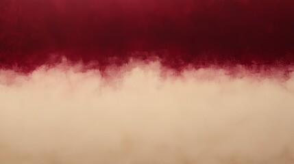 Fototapeta premium Abstract watercolor background in red and beige, with color bleeding from the top to the bottom, creating a dreamy, romantic effect