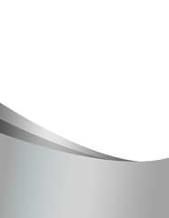 Elegant Silver Wave Shape Transparent Background