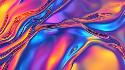 Fototapeta premium Abstract liquid background showing vibrant colorful swirls blending together. Perfect for a background image for a poster, website or advertisement