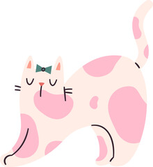 Hand Drawn Stretching Cat