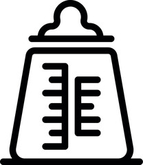 Baby bottle icon with measuring scale for formula milk, suitable for use for baby food related projects