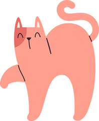 Obraz premium Hand Drawn Walking Cat