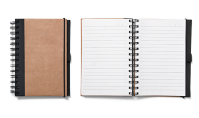 A blank spiral notebook lies open, inviting creativity and ideas, ready for notes, sketches, or journaling in a quiet moment