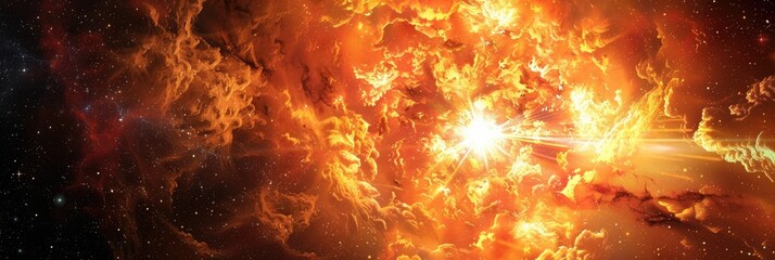 Naklejka premium Illustration of a Star in Explosion