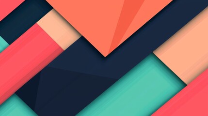 Obraz premium Abstract background with overlapping geometric shapes forming a colorful pattern, ideal for websites, presentations, posters, brochures and more
