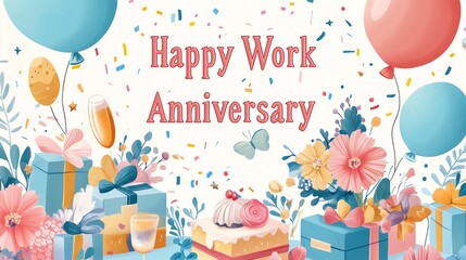 anniversary card, workplace