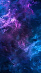 Obraz premium Abstract Blue and Purple Nebula with Cosmic Energy