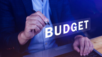 Budget Financial planning and management concept, Company budget allocation for business project management, Effective and smart budgeting, BUDGET concept.