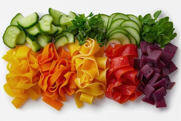 Vibrant Rainbow of Fresh Vegetables for Healthy Eating