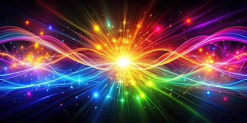 Crazy mystical coloured light effects with abstract light lines , mystical, crazy, coloured, light, effects, abstract, lines