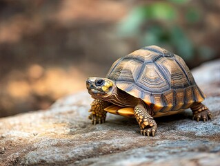 Fototapeta premium Tortoise isolated on abstract background