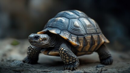 Obraz premium Tortoise isolated on abstract background