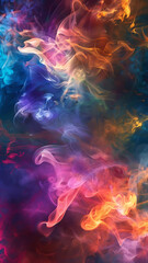 Fototapeta premium Colorful Smoke Swirls in Abstract Vivid and Ethereal Patterns