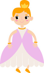 Princess Character Hand Drawn