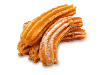 Deliciosos churros com doce de leite