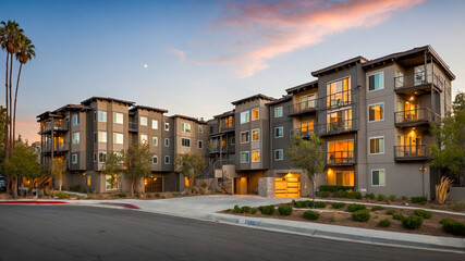 Fototapeta premium Modern Apartment Complex Multifamily 