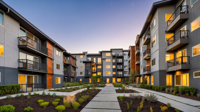 Modern Apartment Complex Multifamily 