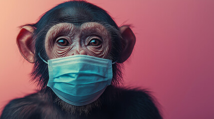 マスクをする猿