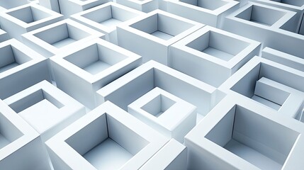 Abstract background with white squares. Perfect for illustrating concepts of order, structure, or design.