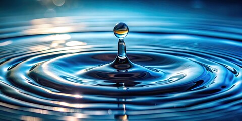 A droplet of water falling into a pool , drop, liquid, falling, splash, ripple, impact, surface tension, motion, nature, purity, clean