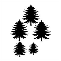 Fototapeta premium high resolution vector, silhouette, colorful tree image,