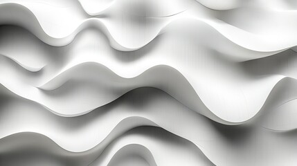 Fototapeta premium Abstract White Wavy Architectural Wall Texture