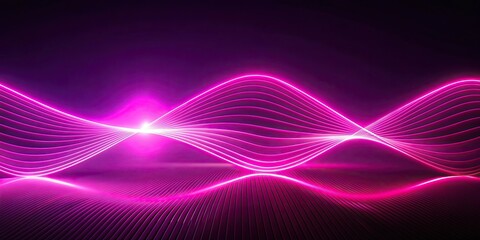 Abstract pink neon background with dynamic waves , abstract, pink, neon, background, waves, vibrant, modern, energy, movement
