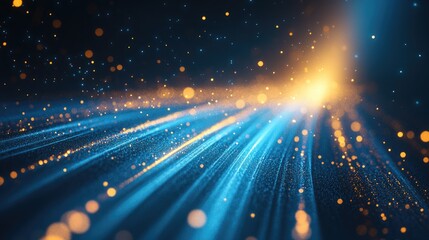 Obraz premium Abstract blue and gold background. This image is perfect for presentations, websites, and other projects that require a modern and elegant design.