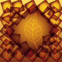 Obraz premium LeafPatternGold12