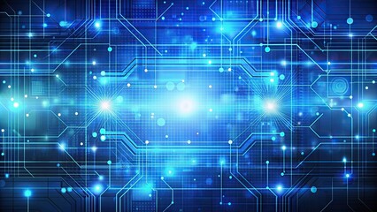 Blue technology sense background with abstract digital elements, blue, technology, sense, background, abstract