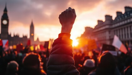 Climate change activism, vibrant protests, environmental awareness, collective action