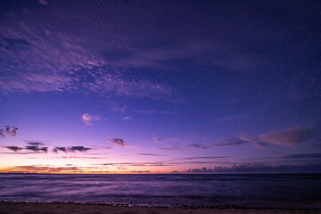 Summer starry sky, stargazing at night, Milky Way, Oahu, Hawaii