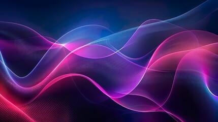Fototapeta premium Abstract Flowing Wave Pattern in Neon Colors 