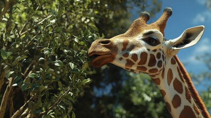 The slightly furry texture of a giraffes tongue used for grasping leaves from tall trees.