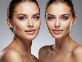 Two Women with Similar Features and Makeup