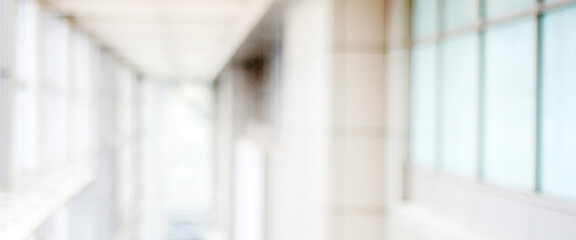 Blurred background : blur office with bokeh light background, banner, business concept