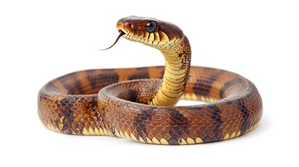 Naklejka premium a cobra snake isolated on white background