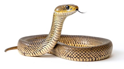 Naklejka premium a cobra snake isolated on white background