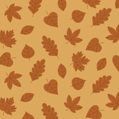 Autumn Leaves Pattern Background