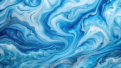 Fototapeta premium Blue marble background with swirls of white and shades of blue, planet, earth, texture, nature, beauty, universe, space