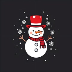 snowman with hat