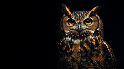 Fototapeta premium Close-Up Portrait of a Majestic Owl