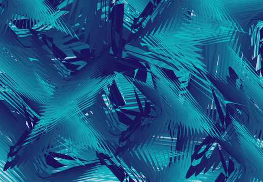 Futuristic background in blue tonality for interiors or covers. Abstract sea or ocean backdrop for business concepts, tiles, scrapbooking, fashion trends, textiles, wallpapers or prints on T-shirts