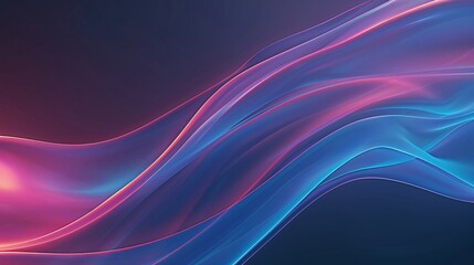 Obraz premium A vibrant abstract design featuring flowing waves of pink and blue hues.