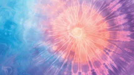 A vibrant abstract design featuring swirling colors in shades of blue, pink, and purple.